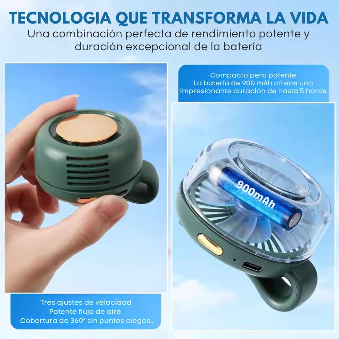 Ventilador Potente, Silencioso y Recargable
