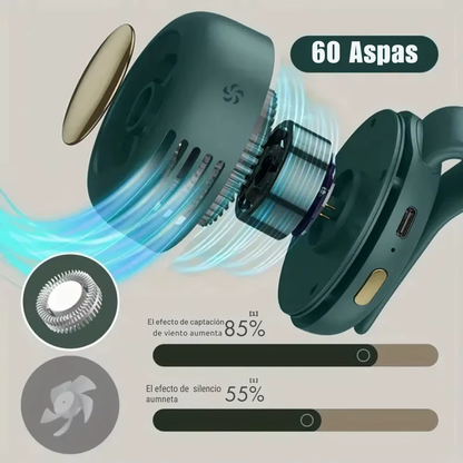 Ventilador Potente, Silencioso y Recargable
